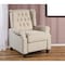 Homeroots 31" Beige Microfiber Manual Club Recliner 554182 - alternate 2