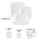 Smarty Had A Party Solid White Flat Rounded Square Plastic Dinnerware  Set (120 Dinner Plates+120 Salad Plates), 240PK 4830WH-VP-CASE - alternate 2