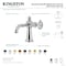 Kingston Brass One-Handle Single-Hole Bathroom Faucet with Knurled Handle and Push Pop-Up Drain, Brushed Brass KS3547RKZ - alternate 2