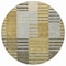 Homeroots 8' Brown Gold And Taupe Round Striped Washable Indoor Outdoor Area Rug 581685 - alternate 2