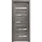 Sartodoors Sliding French Pocket Door 32 x 80in, Nebraska Grey W/ Frosted Glass, Kit Trims Rail Hardware QUADRO4445PD-NEB-32 - alternate 1
