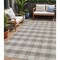 Homeroots 5' X 8' Taupe And Gray Plaid Washable Indoor Outdoor Area Rug 595518 - alternate 1