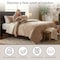 Lavish Home Full/Queen Comforter Set 3-Piece Sherpa and Fleece Bedspread with Pillow Shams, Taupe 66-401-FQ-T - alternate 2