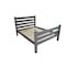 Homeroots Gray Solid Wood Twin Bed Frame 546939 - alternate 2