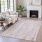 Homeroots 3' X 5' Coral And Beige Striped Washable Indoor Outdoor Area Rug 631533 - alternate 3