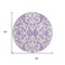 Homeroots 8' Purple And Ivory Round Damask Washable Indoor Outdoor Area Rug 614451 - alternate 2