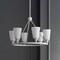 Jonathan Y Denis 27.5" 6-Light Modern Minimalist Iron/Glass LED Chandelier, White JYL5800A - alternate 2