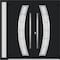 Vdomdoors Metal Double Doors Deux 6500 Black Enamel Frosted Glass 1 Sidelight Entry Modern Painted 86x80 (W72 DEUX6500DEXD-BLK-W72+14xH80-LH-O - alternate 2