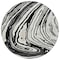 Homeroots 8' Black Gray And Ivory Round Abstract Washable Indoor Outdoor Area Rug 601250 - alternate 2