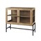 Homeroots 36in Natural Solid Wood Sideboard with Two Glass Doors 391975 - alternate 2