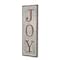 Homeroots 19" X 6" Gray and Brown Handcrafted Joy Metal Wall Decor 487510 - alternate 2