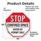 Signmission Stop Confined Space Enter by Permit, 10 Inch X 10 Inch, Vinyl Decal OC-D-10-250 - alternate 2