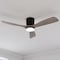 Vaxcel Maplewood, 52 in, Black Flush Mount Ceiling Fan, Oak Blades, LED, Remote, DC F0136 - alternate 2