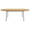 Leisuremod Oval 82.7 in W, 29.5 in L, MDF/Steel, Natural Wood TT84NW - alternate 3