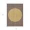 Homeroots 10' X 14' Brown And Beige Striped Washable Indoor Outdoor Area Rug 597156 - alternate 2