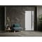 Vdomdoors Front Exterior Prehung Steel Door Ronex1011 Grey Stainless Inserts Entry Metal Modern Painted RONEX1011EXD-GRE-W36 x H80-RH-I - alternate 3