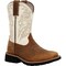 Rocky Youth Western Boot, 4.5 M, 8 in H, Brown and Bone RKW0462Y - alternate 1