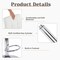Simple Deluxe Bar Stools Set of 2, Armless Hydraulic Kitchen Height Counter Bar Stools, PU Leather Adjustable Swi 3A88CHAIR8100WHT02 - alternate 2