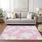 Homeroots 3' X 5' Pink And Ivory Abstract Washable Indoor Outdoor Area Rug 614557 - alternate 3
