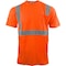 Ironwear Class 2 Hi Vis Reflective Short Sleeve Safety Shirt with Chest Pocket, Orange, Medium 1805-O-MD - alternate 1