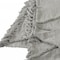 Homeroots 50" X 60" Gray Woven Cotton Throw Blanket with Fringe 516544 - alternate 2