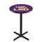 Holland Bar Stool Co 42" Blk Wrinkle Louisiana State Pub Table, 36" dia. Top L211B4236LaStUn - alternate 1