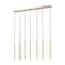 Z-Lite Forest 7 Light Linear Chandelier, Modern Gold, 54 In W 919MP24-7L-MGLD-LED - alternate 2