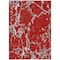 Homeroots 8' X 10' Red Ivory And Gray Striped Washable Indoor Outdoor Area Rug 600921 - alternate 2
