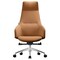 Leisuremod Celeste High-Back Office Chair in Upholstered Leather & Iron Frame with Swivel & Tilt, Acorn Brown COT20LBRL - alternate 2