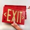Brady Glo Exit Sign 8.75X15.5 1Side Wt/Rd 1149964 - alternate 2