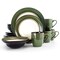 Elama Grand Jade 16 Piece Luxurious Stoneware Dinnerware with Complete Setting for 4, 16pc EL-GRANDJADE16 - alternate 2