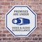 Signmission Premises Are Under Video & Audio Su, 18 inch X 18 inch, Plastic Sign, 2PK OC-P-2PACK-18-20 - alternate 2