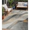 Homeroots 5' X 8' Gray Silver And Rust Abstract Washable Indoor Outdoor Area Rug 616755 - alternate 1