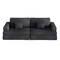 Homeroots 94" Gray Chenille Modular Stainless Steel Sleeper Sofa With Toss Pillows 706810 - alternate 1