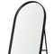 Homeroots 67" Black Metal Oval Freestanding Accent Mirror 607288 - alternate 2