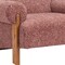 Homeroots 39" Copper And Brown Woven Upholstery And Solid Wood Arm Chair 632601 - alternate 2