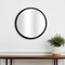 Homeroots 20" Black Metal Round Accent Mirror 611863 - alternate 1