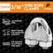 Xpose Safety Wire Rope Clamp for Stainless Steel 3/16in Galvanized U Bolt Cable Clips, 120PK GCC316-120-X-S - alternate 2