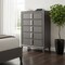 Homeroots 38" Gray Solid Wood Five Drawer Chest 524103 - alternate 2