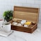 Megachef Acacia Wood 14.25 x 7.5 Inch 10 Compartment Tea Box 750122161M - alternate 2