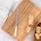 Martha Stewart Goswell 3 Piece Carving Board and Cutlery Set in Cream 130032.03 - alternate 2