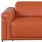 Homeroots 73in Orange and Black Italian Leather Power Reclining Loveseat 720485 - alternate 2