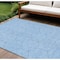 Homeroots 9' X 12' Sky Blue And Black Geometric Washable Indoor Outdoor Area Rug 596768 - alternate 1