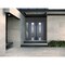 Vdomdoors Steel Double Doors Deux 5755 Gray Graphite Sidelight Exterior Window Stainless Inserts Single Moder DEUX5755DEXD-GRE-RH-W72+12 x H80 - alternate 2