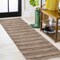 Jonathan Y Finn Modern Farmhouse Pinstripe Natural/Brown 2 ft. x 8 ft. Indoor/Outdoor Runner Rug TSN103A-28 - alternate 1