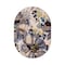 World Rug Gallery Modern Bright Flowers Non-Slip Area Rug 5 ft x 7 ft Oval Cream 503CREAM5OV - alternate 1