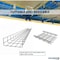 Kable Kontrol Wire Mesh Cable Tray - 8 in W x 6 in D x 5 ft L, Electro-Zinc Plated Steel - Chrome Finish, 40PK KK-8X6X5-EZ-40 - alternate 2