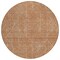 Homeroots 8' Terra Cotta And Brown Round Abstract Washable Indoor Outdoor Area Rug 594967 - alternate 2