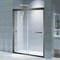 Fab Glass And Mirror Economy Semi Frameless Double Sliding Shower Door 44in. -48in. W x 62-3/8in. H Clear Tempere SHSO48X62CH - alternate 2