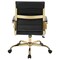 Leisuremod Benmar Leather Office Chair with Gold Frame, Black BOG19BLL - alternate 3